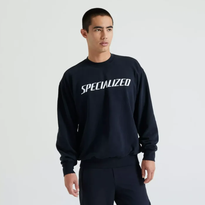 64623 690 app wordmark crewneck sweatshirt blk front 3 4